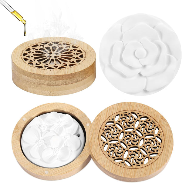 Yimomoyi 2 Pcs Essential Oil Diffuser Stone, Diffuser for Essential Oils Great for