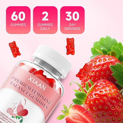 Gummies Gummies 60 Gummies Feminine Balance for Women, Premium Feminine Balance Support PH Balance & Vaginal Health