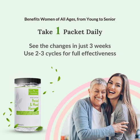 Mood Support & Hormone Balance for Women - Plant-Based Menopause Support & PMS Relief with Magnesium & Herbs, 30 Serves