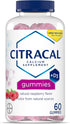 Citracal Calcium Supplement Gummies, 60 Count - Chewable Calcium with Vitamin D3, Supports Bone Health, Natural