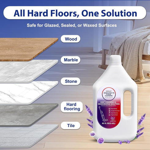 ZORAST 82 OZ, S3/S5/S7 3/5 Lavender Floor Cleaning Solution, FL Deep Cleans for Multiple Hard Floors, Compatible