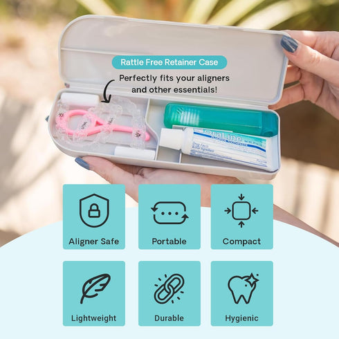 Capsule Dental - Silicone Retainer Travel Case for Aligners, Mouthguards, Dental Kit with Travel Toothbrush & Aligner