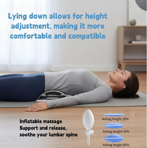 MIEKARA Back Stretcher for Lower Back Pain Relief, Adjustable Lumbar Traction Device, Spinal Decompression Board
