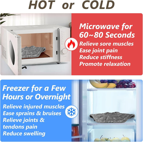 Microwave Heating Pad for Neck Shoulders and Back Pain Relief, Weighted Microwavable Heated Neck Wrap Warmer, Uncented