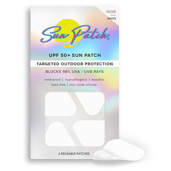 Reusable Sun Screen Silicone Patches, UV Protection Face Sunscreen, 1 Pack with 4 Nose Shapes