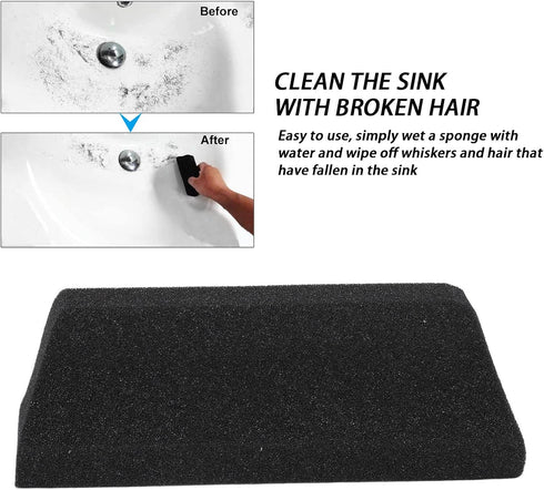 Beard Trimmings Sponge - Compact Neck Duster Cleaner for Sinks and Bathroom