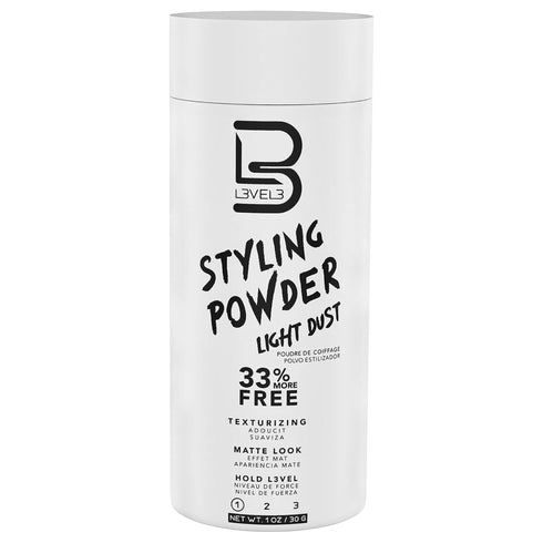 L3 Level 3 Light Hold Styling Powder, Natural Matte Hairstyle, Texturizing & Volumizing