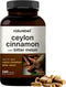 NatureBell Ceylon Cinnamon Per Serving - 240 Capsules with Organic Sri Lanka Ceylon Cinnamon and Organic Bitter Melon,