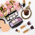 3 PCS Mini Travel Size Flat Top Face Foundation Brush, Synthetic Bristles & Bamboo Handle for Flawless Makeup