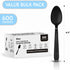 Klex 600 Count Heavy Weight Disposable Plastic Spoons, BPA Free, Heat Resistant, 6.3", Black