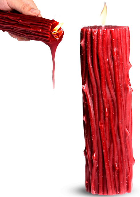 Thorn Drip Candle for Relaxation & Wellness, Unscented Paraffin Body Wax, Perfect Spa Gift, 1 Piece, Red