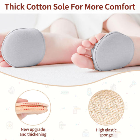 Invisible Breathable Honeycomb Fabric Ball of Foot Pads, Soft Metatarsal Cushions for Pain Relief, Reusable