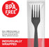 Stock Your Home Individually Wrapped Forks - 250 Count Heavyweight Plastic Forks for Party Supplies