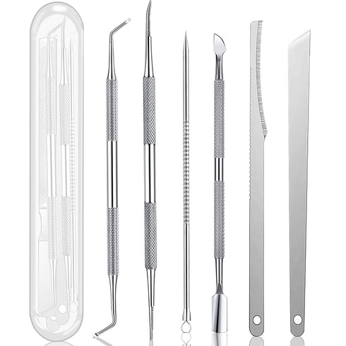 Ingrown Toenail Pedicure Tool Kit (7pcs) - Stainless Steel Nail Care Treatment for Nail Correction