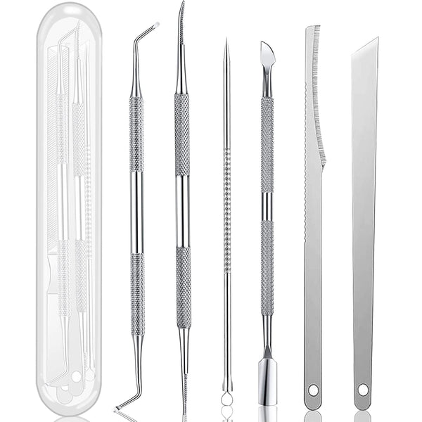 Ingrown Toenail Pedicure Tool Kit (7pcs) - Stainless Steel Nail Care Treatment for Nail Correction