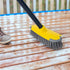 Deck Brush with Long Handle, Scrub Brush for Shower, 50'' Outdoor Floor Scrubber Broom for Cleaning