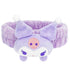 Kawaii Spa Headband for Washing Face, Cute Purple Headband for Makeup and Party