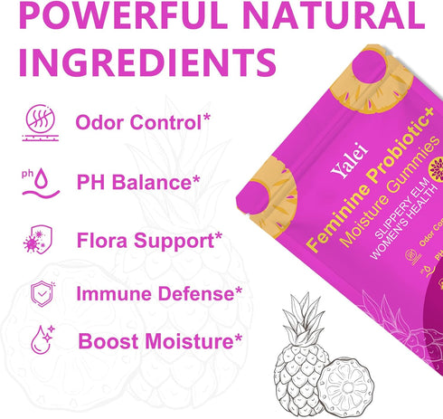 Gummies Gummies 60 Count Slippery Kitty | her Juicy Feminine probiotics | Support pH Balance & Digestive Health