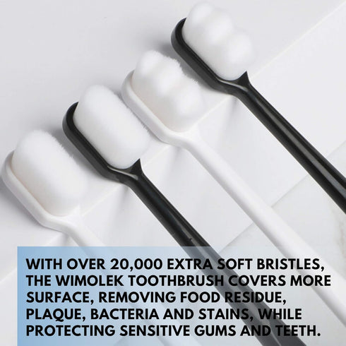 Extra Soft Toothbrush for Sensitive Gums and Teeth, 20,000 Ultra Soft Bristles, Micro-Nano Toothbrush (2 Pack)