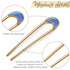 WILLBOND 8 Pieces French Hair Pin, Metal U Shaped Pins, 4 Inch Chignon Sticks for Women