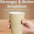 Luckypack 16 oz 100 pcs,16oz Hot Paper Cups Disposable Insulated Corrugated Sleeve Ripple Wall Paper Cup Cups