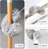 Microfiber Duster Gray with 100" Extension Pole, Telescoping Feather Dusters for Cleaning High Ceilings, Cobwebs, Fans,