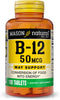 MASON NATURAL Vitamin B12 50 mcg with Calcium, 100 Tablets | Supports Energy Conversion and Nerve Function