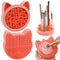 Makeup Brush Cleaning Mat with Drying Holder for Sink, Christmas Silicone Washing Cosmetic Brush Cleaner Pad