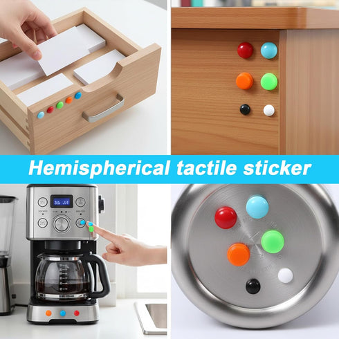 Yolev 280 Pcs Combo Bump Dots for Visually Impaired - Multiple Sizes Low Vision Aids - Braille Stickers, Raised Tactile