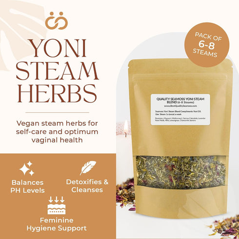 Pack 6-8 4 Yoni Steam Blend, Yoni Steam Herbs for a Relaxing Facial and Self-Care Session, Complements Yoni Steamer