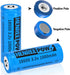 Henreepow 18500 3.2V Rechargeable Battery, 1000mAh LiFePO4 Lithium Phosphate for Outdoor Garden Solar Lights,
