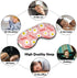 Sleep Mask,Eggs Bacon Dots Pink Eye Masks with Adjustable Strap for Sleeping,Block Light Eye Sleep Shade Cover