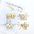inSowni 36 Pack Gold Flower Leaf Bridal Wedding Hair Side Combs, U-shaped Pearl Hair Pins, Rhinestone Hair Clips