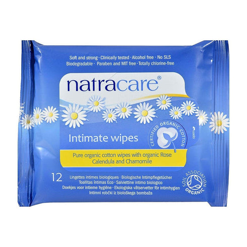 Natracare Organic Cotton Intimate Wipes (12 Wipes)