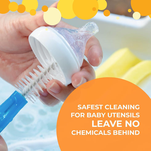 Baby Bottle & Dish Soap, Pack of 3 - EcoGarantie Certified, 100% Organic & Natural, Scent-Free