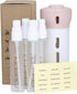 Travigo 4-in-1 Travel Dispenser Bottle, TSA Approved, Includes Four 1.4 oz. Reusable Cosmetic Toiletry Containers
