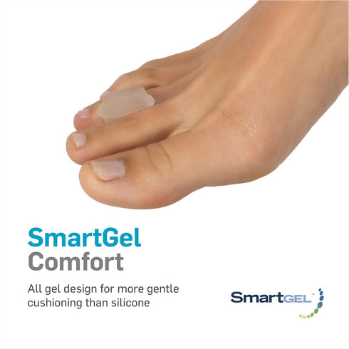 NatraCure Advanced Gel Toe Separator with Toe Loop, Spacer & Corrector for Bent, Crooked, Overlapping Toes - Size: