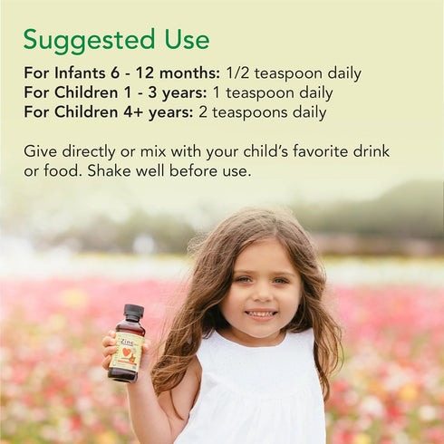 CHILDLIFE ESSENTIALS Liquid Zinc Plus for Kids - Immune Support Supplement Drops, Mango Strawberry, 4 Fl Oz
