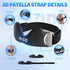 HLGO Silicone Patellar Tendon Support Knee Strap, Adjustable Patella Support Strap with Compression Cushion, Anti-Slip