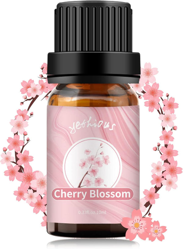 Yethious Cherry Blossom Essential Oils for Diffuser & Aromatherapy - Pure Cherry Blossom Oil - 10ml