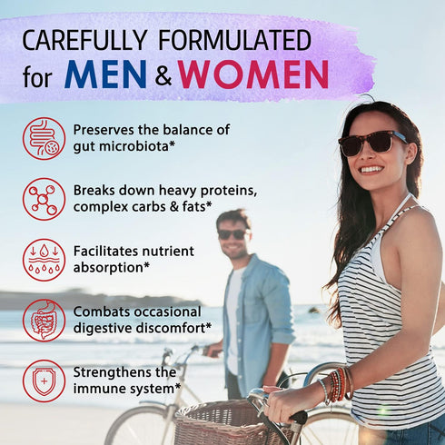 Bonawell Probiotics 120 Billion CFU, 32 Strains with Prebiotics, Digestive Enzymes for Gut Health, 30 Veggie Caps