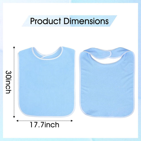 Yuanan 10 Pack 9.06 6.3 Inch Premium Adult Bib, Clothing Protectors for Adults X Washable Adult Bibs for Seniors