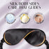 Silk Sleep Mask Eye Mask Blindfold - Double Layer Silk Filling, Elastic Strap, Soft Eye Cover with Luxury Bag