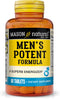 MASON NATURAL Men's Potent Formula Supplement, 60 Tablets - Supports Energy, Performance, Endurance & Vitality