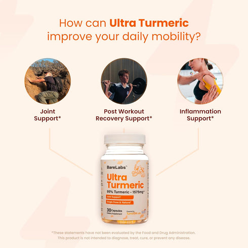 Ultra Turmeric, 30 Capsules, High Absorption, 100% Natural & Water Dispersable, Promotes Joint Health, Immune Support