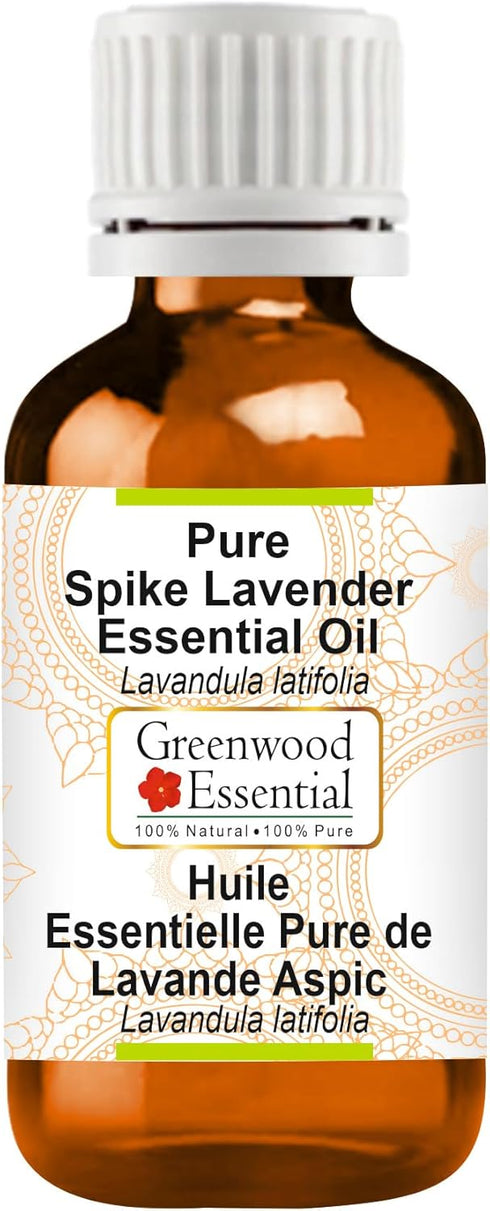 Pure Spike Lavender Essential Oil 15ml (0.50 oz) - Lavandula latifolia, Steam Distilled