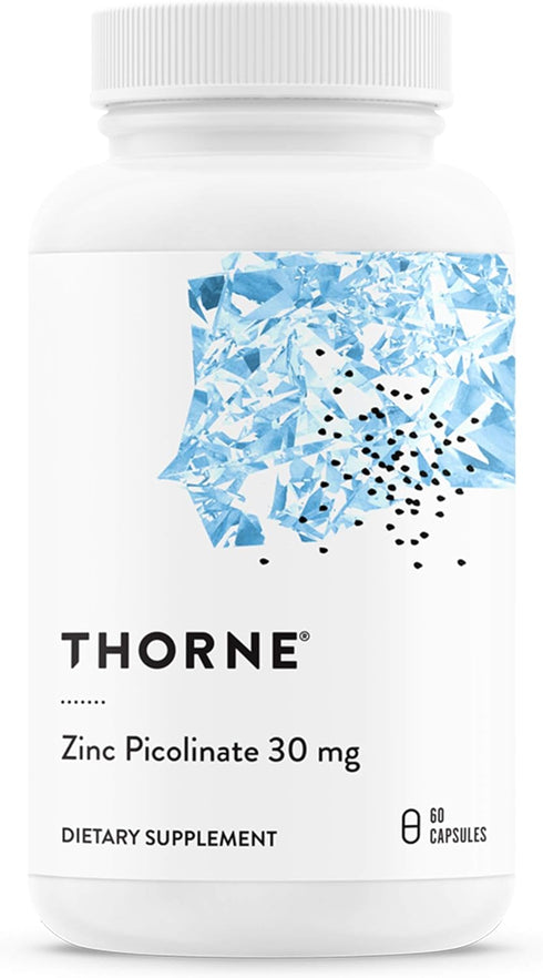 Thorne Zinc Picolinate 30 mg - 60 Capsules | Well-Absorbed Zinc Supplement for Growth and Immune Function