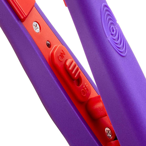 Professional Ceramic Mini Flat Iron 1/2", Anti-Frizz, Fast Heating, Versatile Styling for Curly & Straight Hair