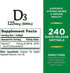 Nature's Bounty Vitamin D3, Immune Support, 125 mcg (5000iu), 240 Ct - Rapid Release Softgels, Pack of 2