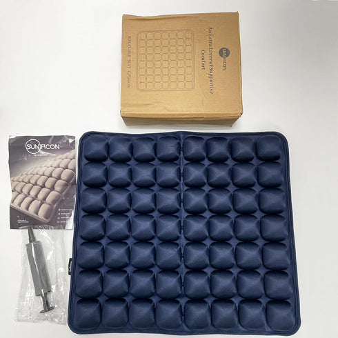 18 16'' x1'' SUNFICON Air Seat Cushion Inflatable Seat Cushion Portable Car Seat Office Chair Wheelchair Pad Anti
